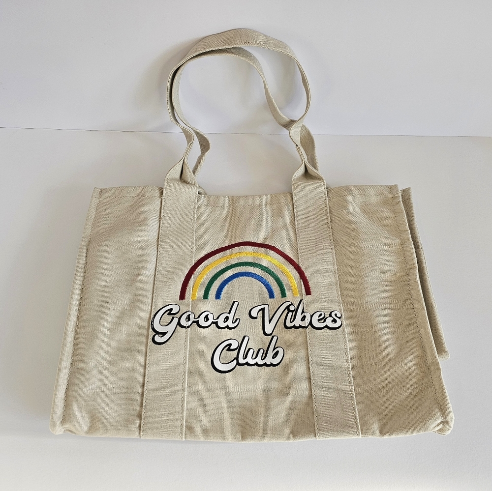 Good Vibes Club Canvas Tote Bag